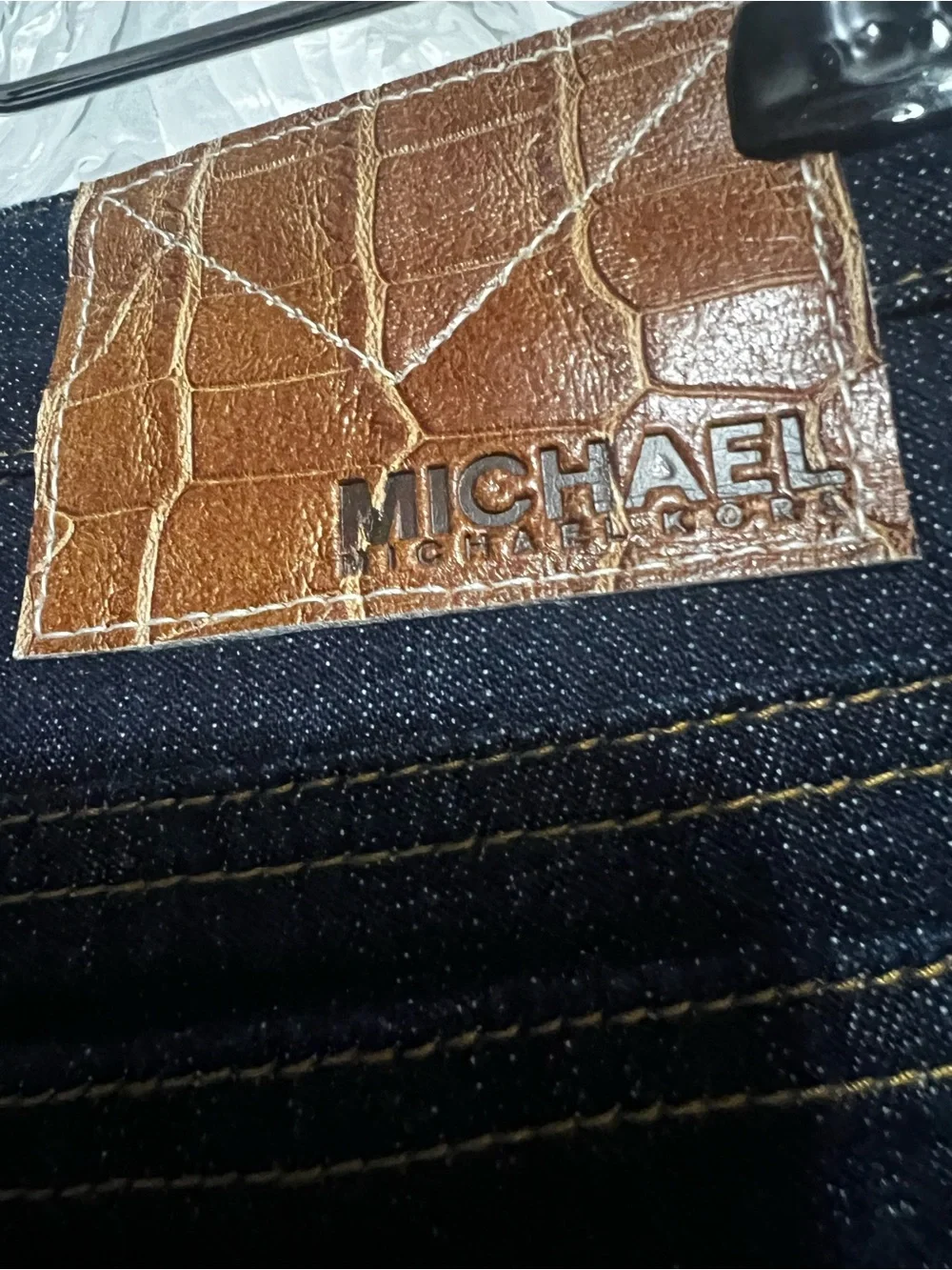Michael Kors Dark Indigo Wide Leg Jeans